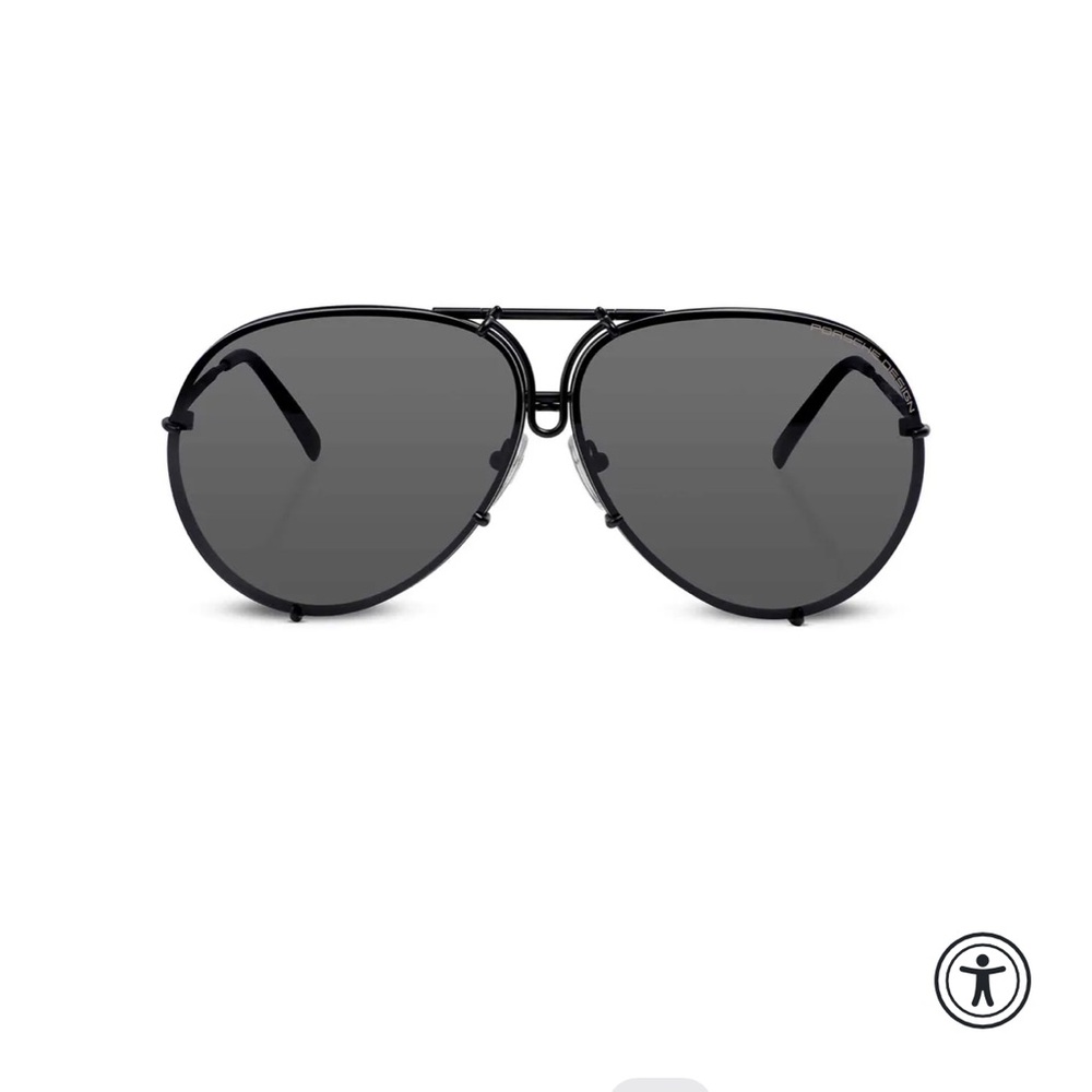 Porsche Men's Titanium Interchangeable-Lens Aviator Sunglasses